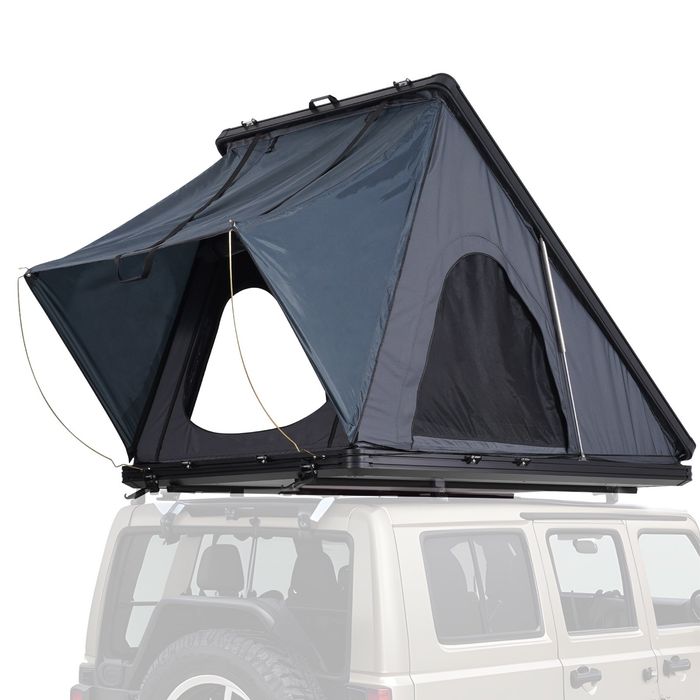 Cort de plafon auto carcasa rigida 2-3 persoane cu amortizoare pe gaz, scara telescopica 2,3 m, saltea groasa, impermeabil, SUV pickup