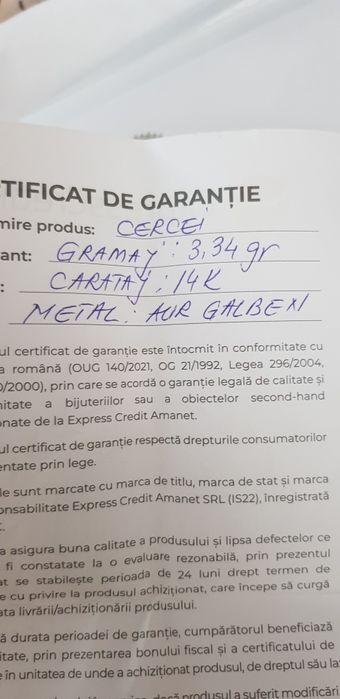 Cercei din aur de 14k floare