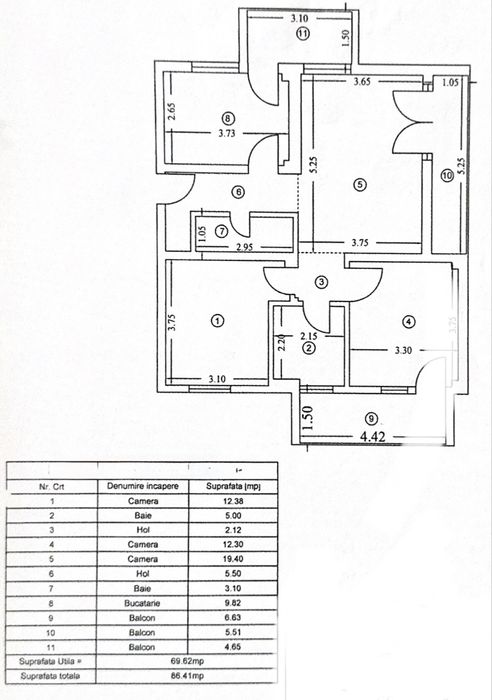 Apartament de vanzare - 3 camere + 2 locuri de parcare | Complexul Rezidential Cuibul Verde