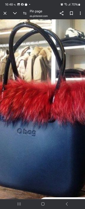 Зимен аксесоар Обаг Obag кожа лисица