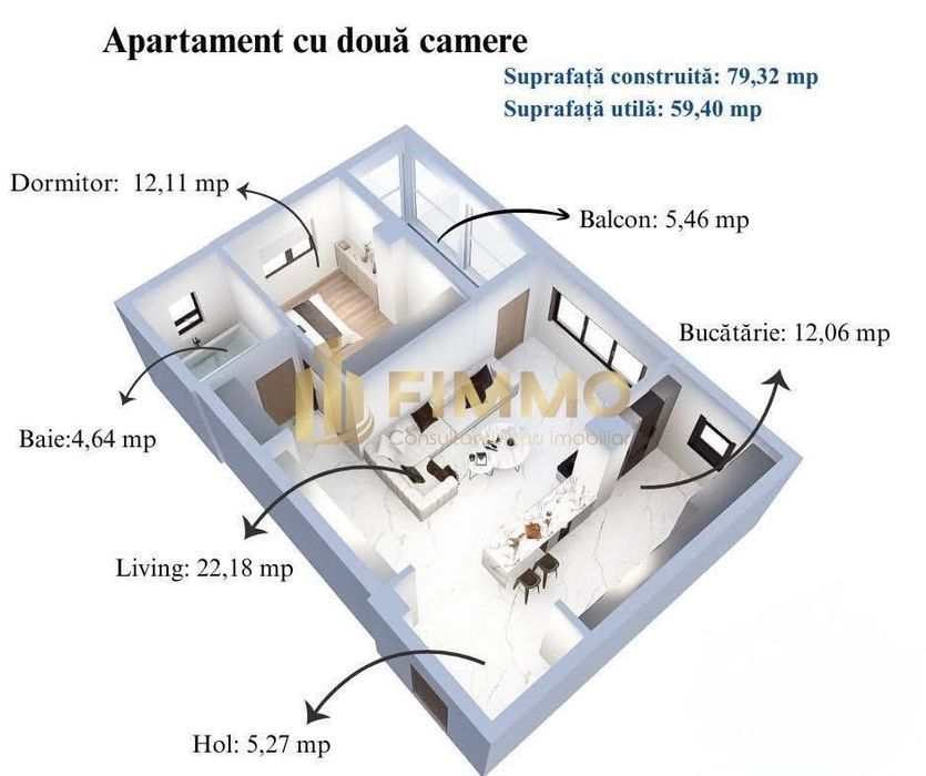 Apartament 2 Camere | complex nou | 79 mpt | Avans 20% | Suceava | ID — fotografia 2