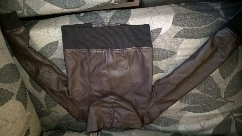 Кафяво кожено яке "Pampkin Patch"