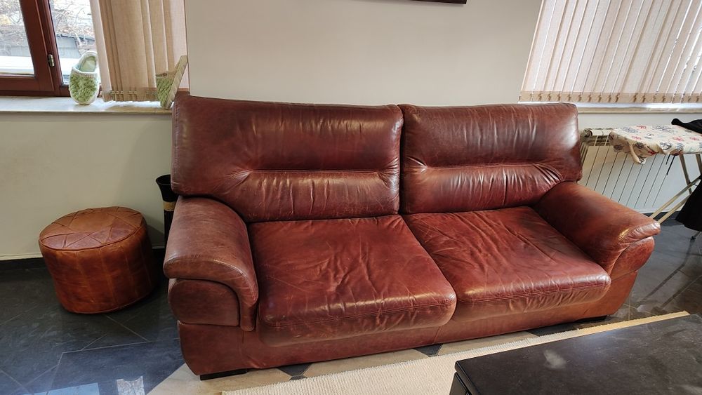 Кожени дивани тройка и двойка