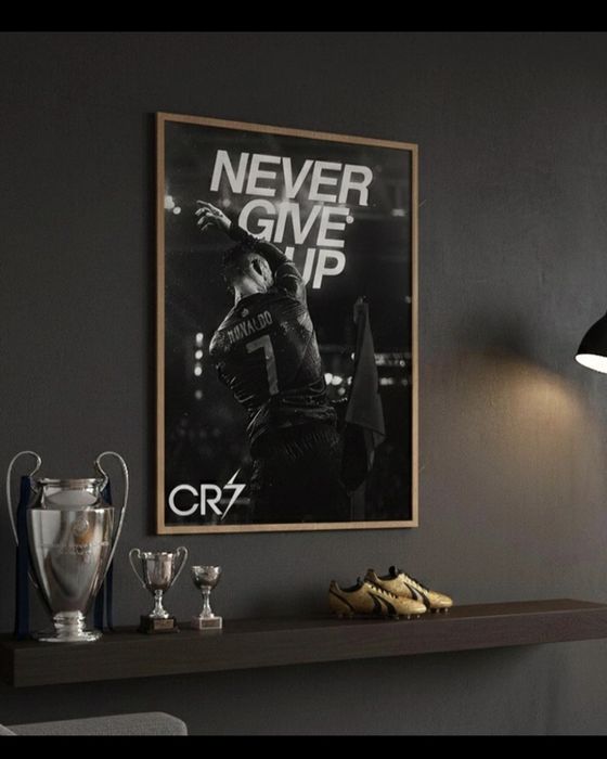 Poster Ronaldo A4 Never Give Ip