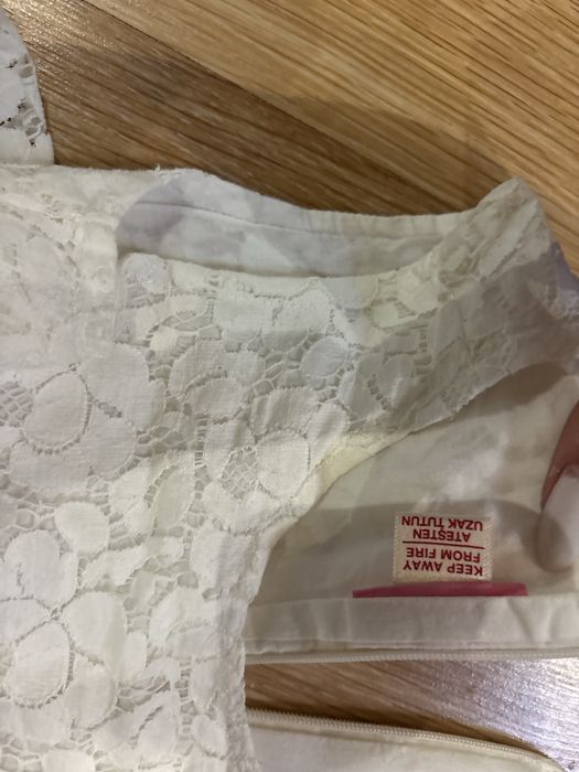 Детска официална бяла рокля