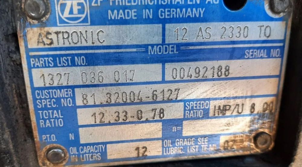 cutie viteza zf 12 as 2330 t0