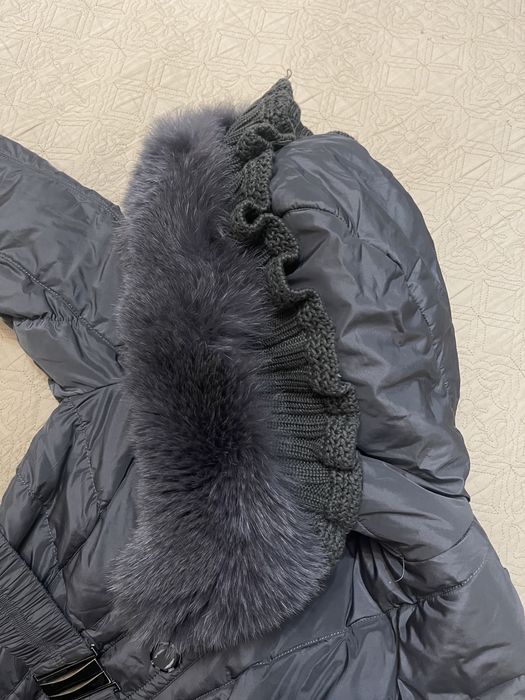 Пуховик с натуральным воротником