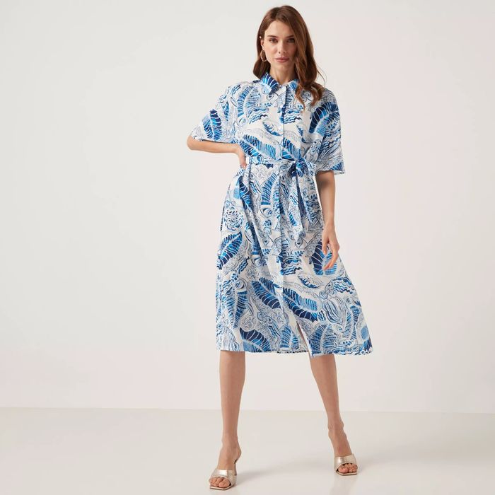 Rochie midi cu imprimeu