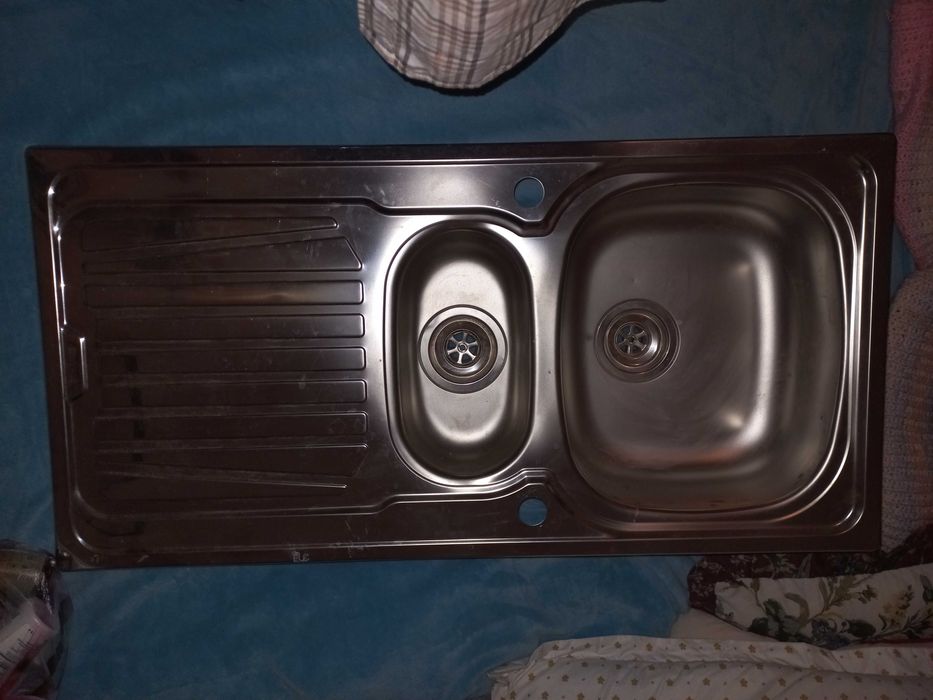 Chiuveta bucatarie, inox, compartiment dublu pt clatire,noua,Anglia