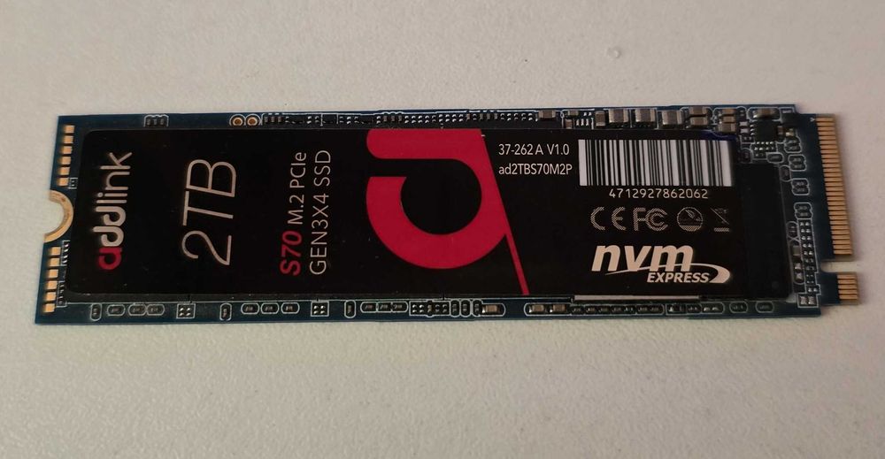 SSD nvme Addlink S70, 2 Tb, defect
