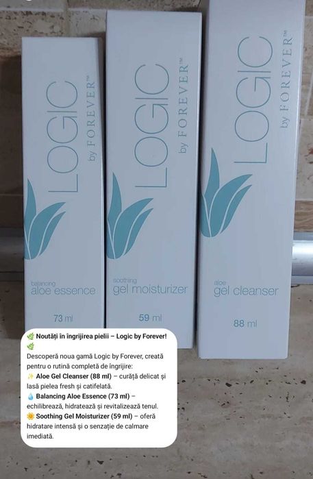 kit logic: Balancing aloe essence, soothing gel moisturizer, aloe gel cleanser- by FOREVER