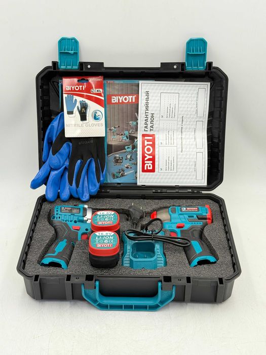 Набор инструментов BIYOTI BYT-2TS11 дрель-шуруповёрт ударный винтоверт