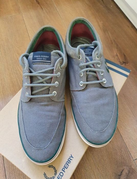 Сиви обувки от плат Fred Perry 44 номер