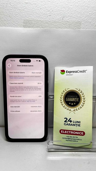 iPhone 15 Pro Max 256Gb (Ag4 Dacia B.52412) - Garantie 2 ani!