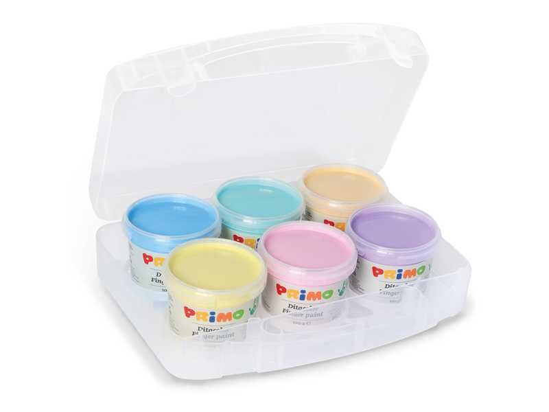 НОВИ! Бои за русуване с пръсти Primo Pastel 6x100гр Италия