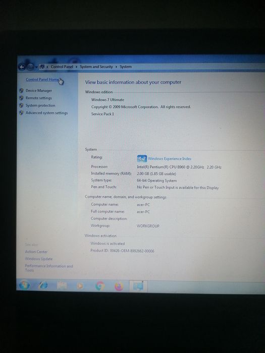 Vând laptop  Acer Aspire funcțional!