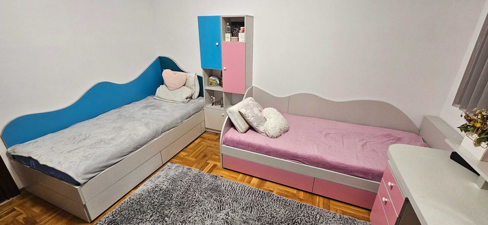 Гардероб, 2бр. легла и мебели за детска стая