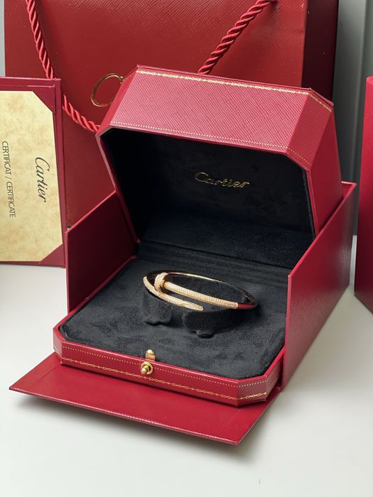 CARTIER Nail Juste un Clou Gold Large Paved Diamonds Гривна Пирон