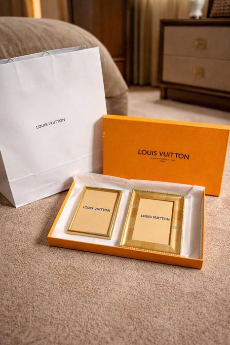 унисекс подарък рамкa  луис вютон louis vuitton мъжки дамски златни LV