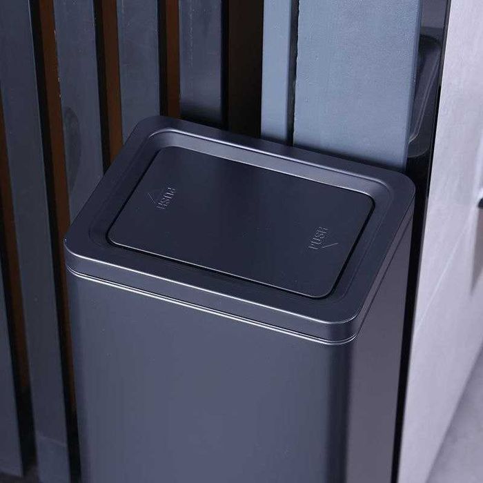 Мусорное ведро 30 литров с поворотной крышкой, нержавеющая сталь