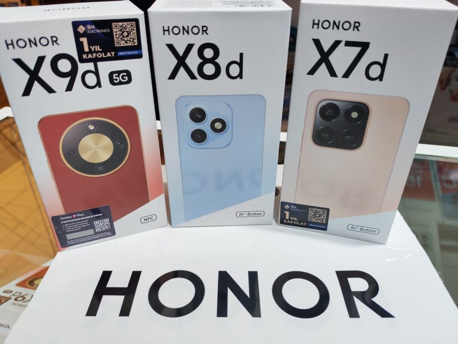 Honor X8d 2026 Rasmiy kafolat Uzimei Dastavka