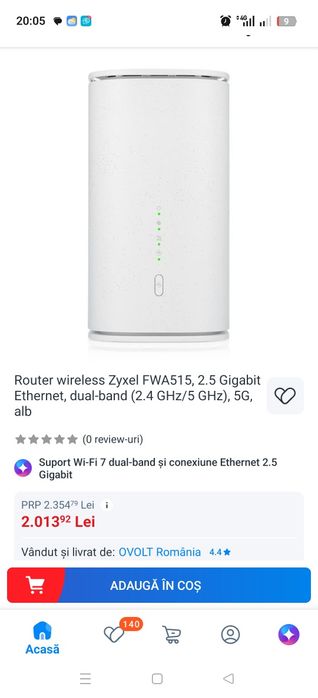 Router wireless Zyxel wifi 6