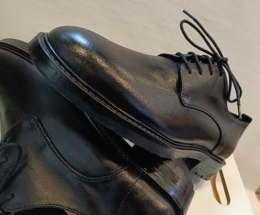 Pantofi derby plain toe 43 premium Lumberjack piele naturala moale