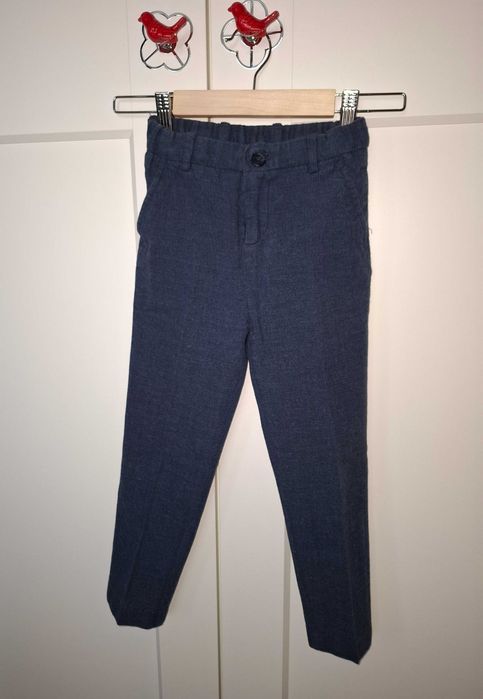 Сако за момче ръст 116см елегантен блейзър, панталон и бяла риза h&m