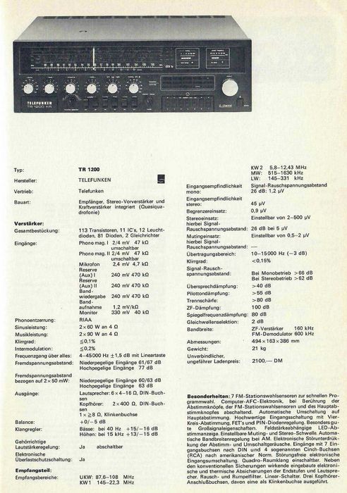 Telefunken TR 1200