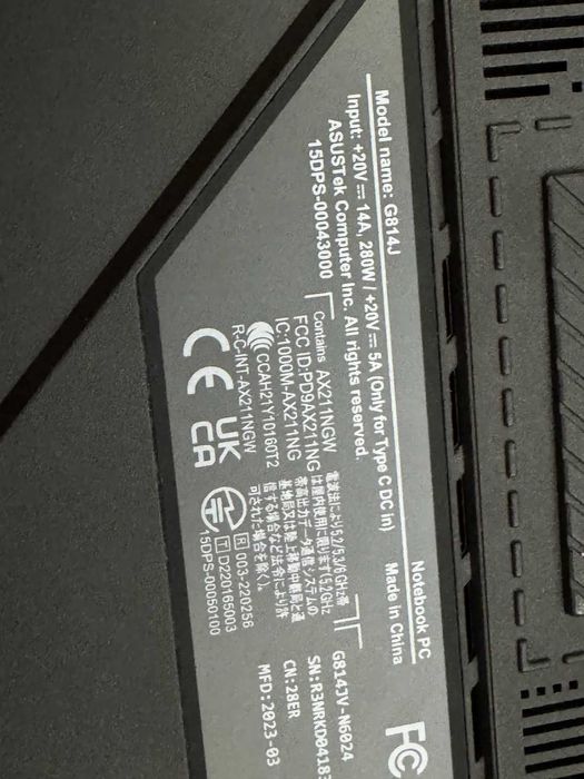 Продам игровой ноутбук ASUS ROG Strix G18 (RTX 4060 / 32 GB)
