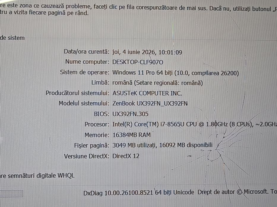 Asus Zenbook 13 ux392F/ i7 / nvidia MX150 / 16gb ram