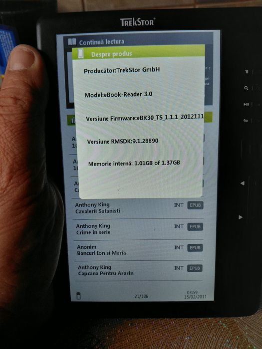 Vind e-book Trekstor cu ecran luminat