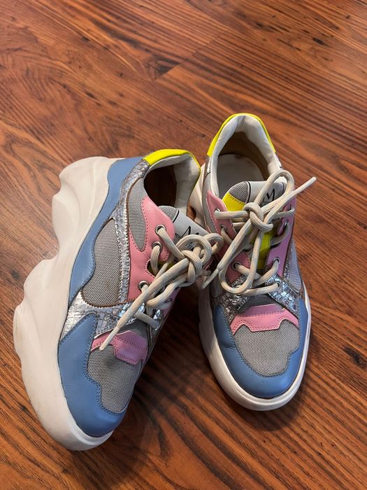 Adidasi musette colorati piele