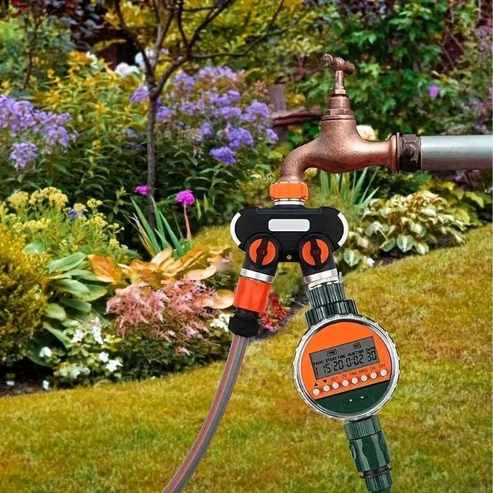 Двупосочен разпределител за градински кран 2в1