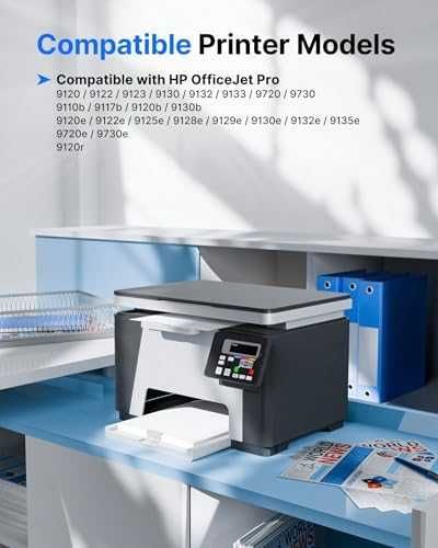 Нови Съвместими касети HP 937XL 937e с чип CMYK за OfficeJet Pro, 4 броя мастила за принтер
