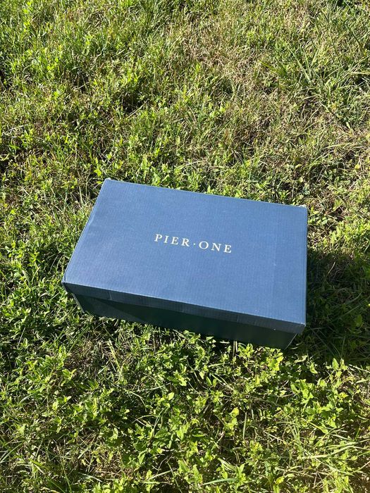 Mocasini Pier One bej marimea 42 noi piele ecologica cu catarama metalica