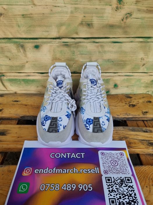 Versace Chain Reaction alb albastru (mărimi: 43,44,45)