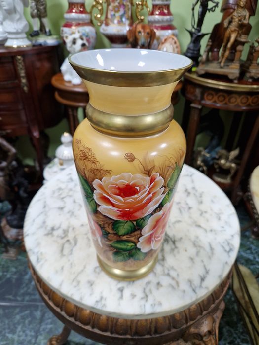 Топ- Рядка антикварна колекционерска ваза Бохемия Bochemia