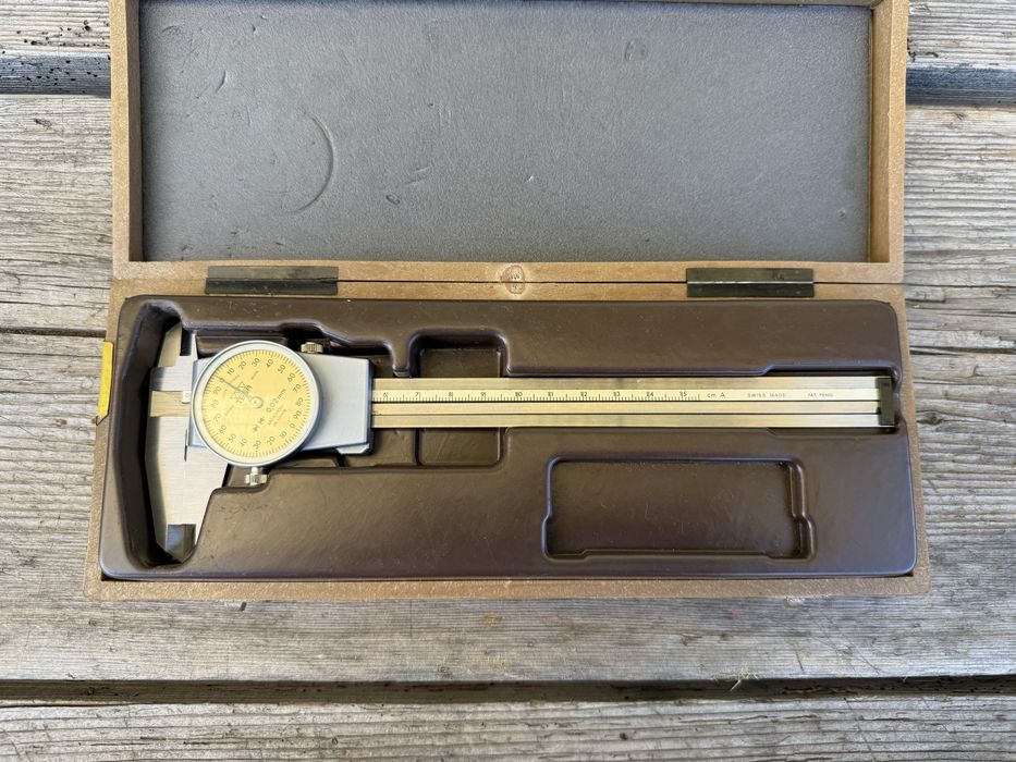 Șubler cu ceas elvețian TESA CCMA-M 0.02mm (Antichoc, Swiss Made) + Cutie