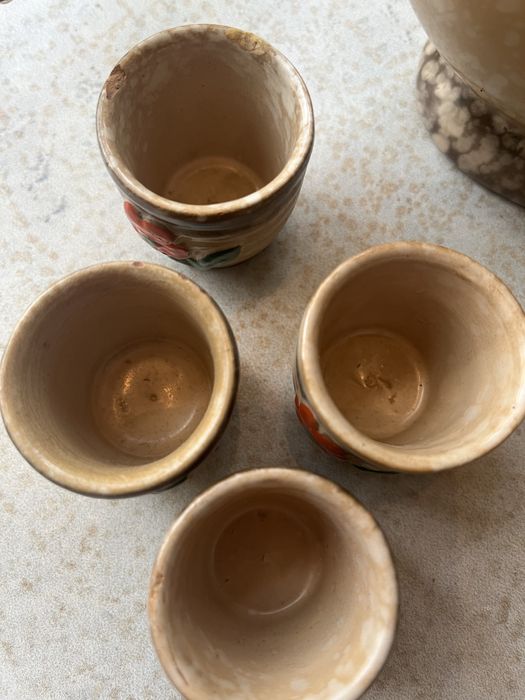 Антикварен  немски сервиз за алкохол