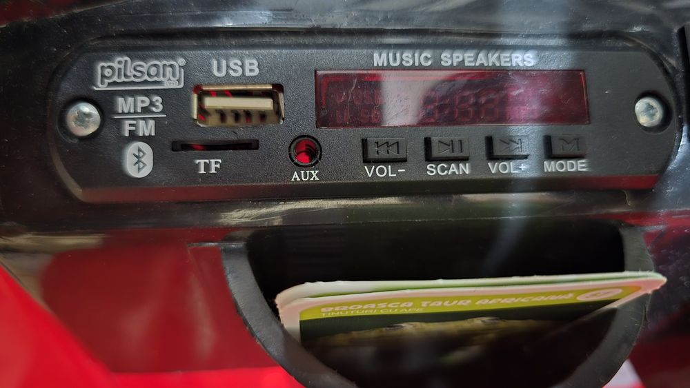 Masina de teren 4x4 cu telecomanda, 12 V, Pilsan, Ranger, Rosu