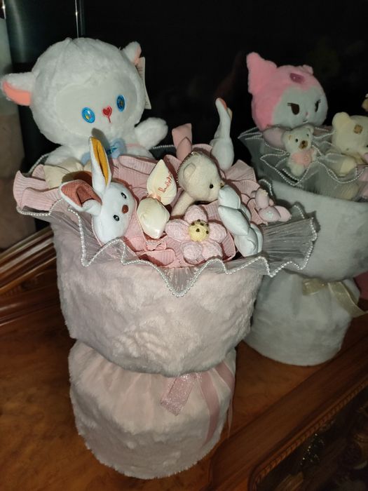 Акция !!! Букет с мягкой игрушкой.