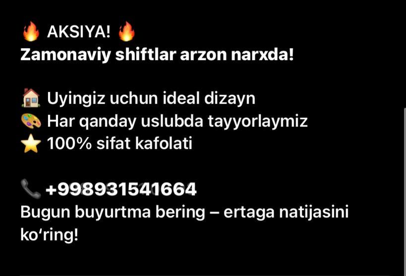 Akuratniy sifatli maxsulot