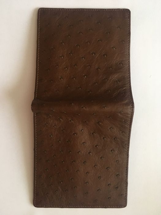 Мъжки портфейл от щтраусова кожа