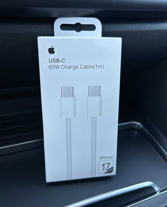 Cablu 1M USB-C 60W Type C- pentru iPad si iPhone 15/16/17 - Nou. Sigilat