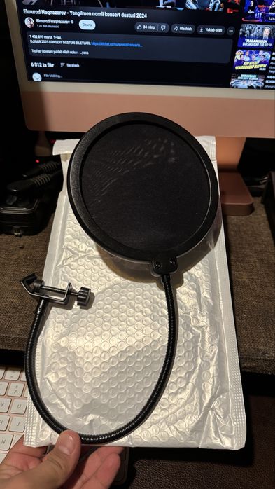 Pop filter. Professional Ovoz yozish uchun.