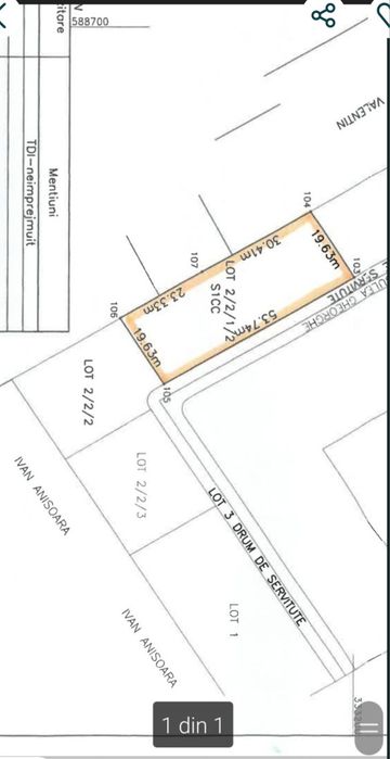 Teren 1050 mp Str Campul Pipera