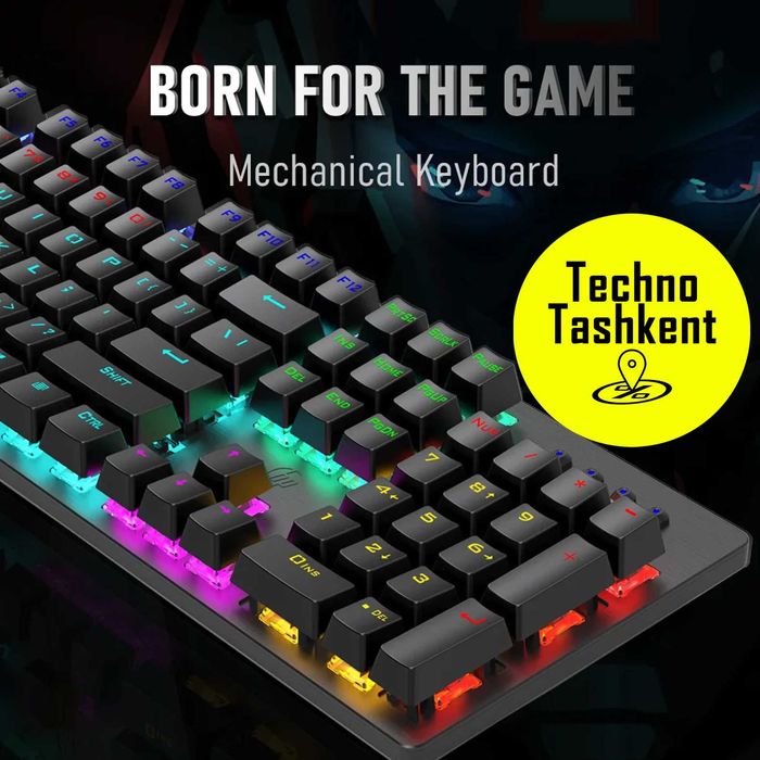 Механическая игровая Клавиатура HP GK100F с RGB подсветкой (Garantiya)