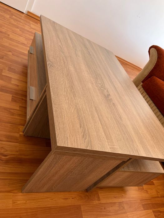 Холна маса с 2 табуретки Дъб Сонома