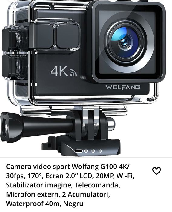 Camera Video Sport Wolfang GA100 Sigilata